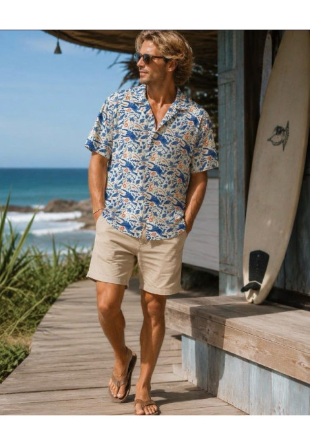 Camisa resort estampado marinero