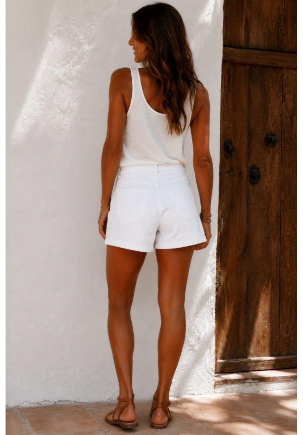 Bermuda sarga/lycra color Blanco