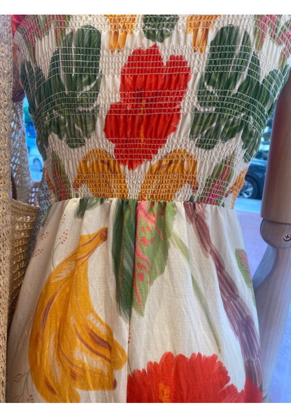 Vestido nido abeja plátanos 