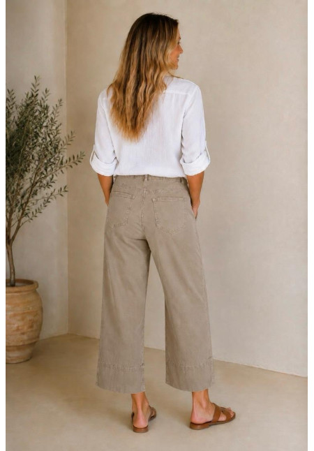 Pantalón sarga Topo