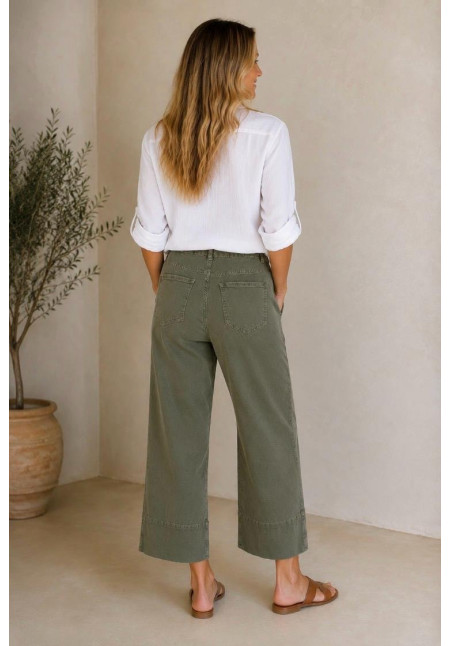 Pantalón sarga verde