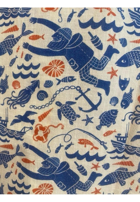Camisa resort estampado marinero