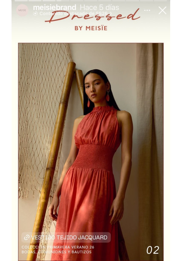 Vestido Meisie Naranja 