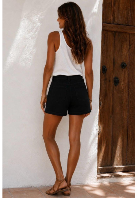 Bermuda sarga/lycra color negro