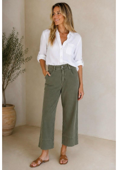 Pantalón sarga verde