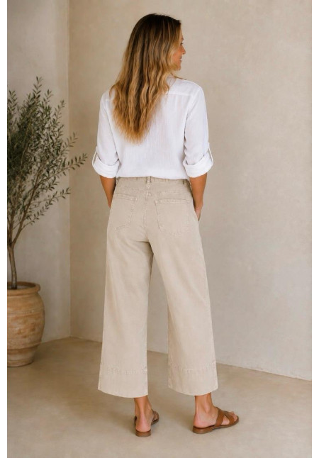 Pantalón sarga crudo