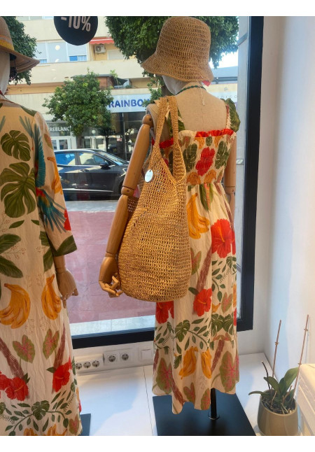 Vestido nido abeja plátanos 