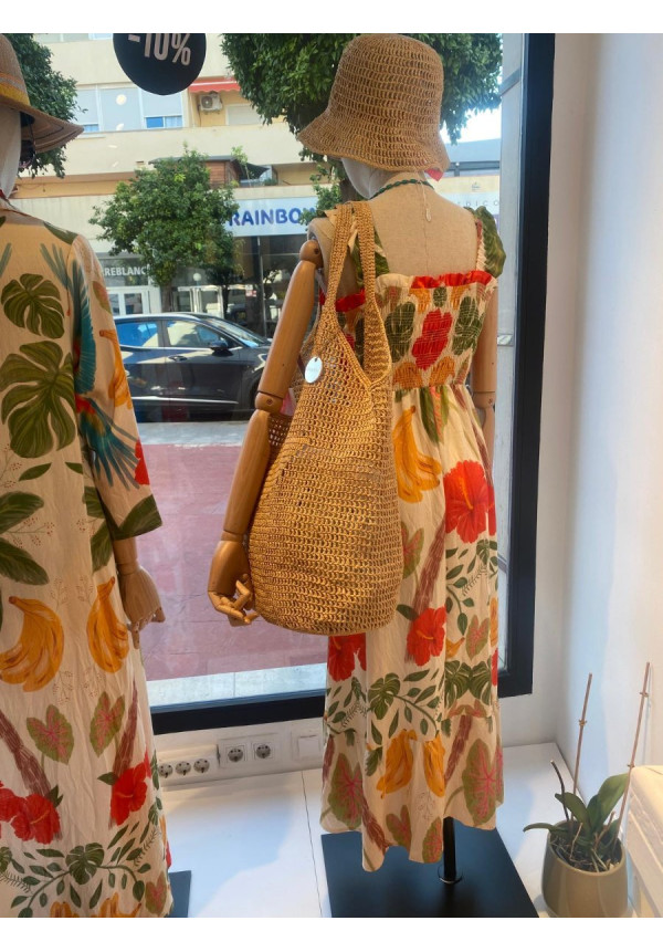 Vestido nido abeja plátanos 