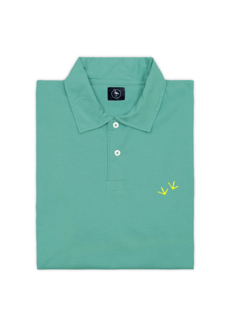 Polo punto verde aguamarina