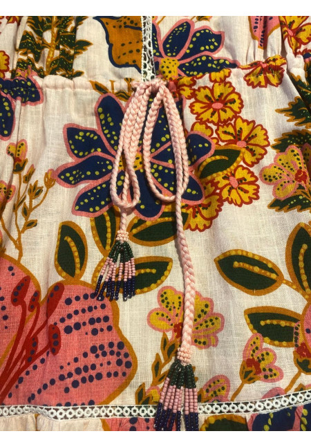 Vestido corto estampado 