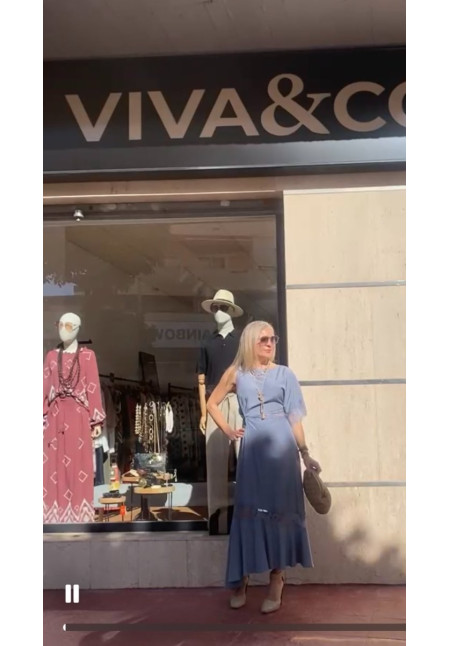 Vestido encaje azul